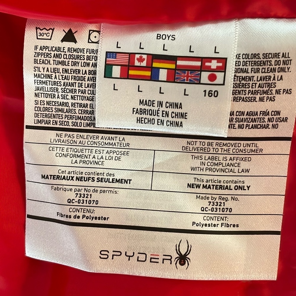 Spyder Puffer Jacket Size Large - Picture 10 of 12